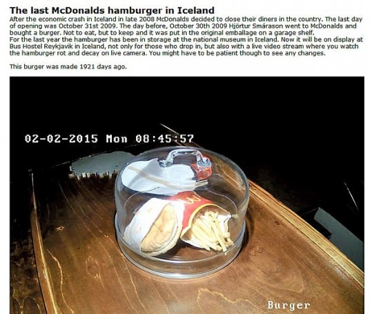 Último McDonald's da Islândia: em exposição na internet (reprodução)