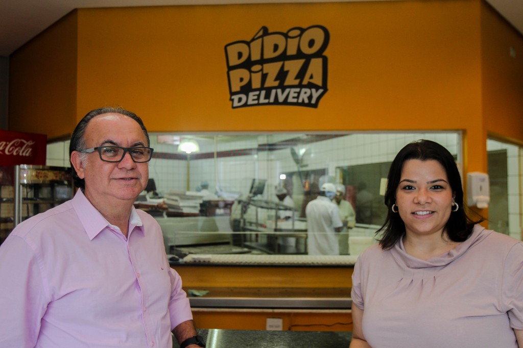 Biazini e Ana Carolina, franqueador e franqueada da Didio Pizzas