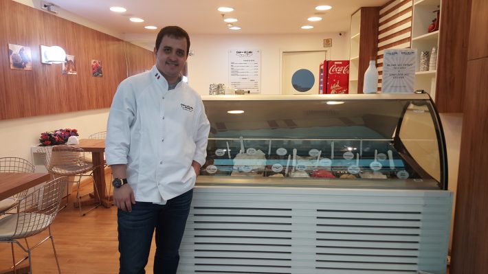 Renato Marques de Souza, dona das gelaterias Dolce di Latte e Crema di Itália, em Uberlândia (MG)